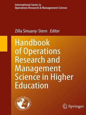 cover image of Handbook of Operations Research and Management Science in Higher Education
